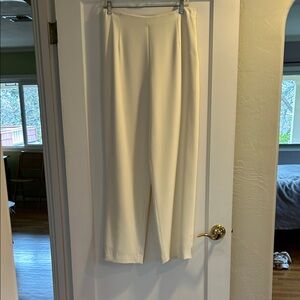 Ann Taylor Cream Wide Leg Pants